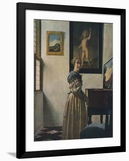 'A Young Woman Standing at a Virginal', about 1670-1672-Jan Vermeer-Framed Giclee Print