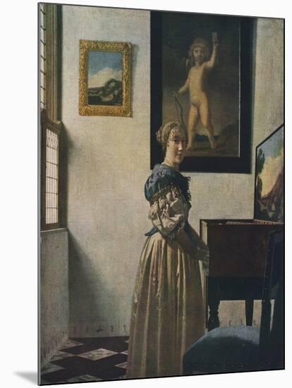 'A Young Woman Standing at a Virginal', about 1670-1672-Jan Vermeer-Mounted Giclee Print