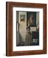 'A Young Woman Standing at a Virginal', about 1670-1672-Jan Vermeer-Framed Giclee Print