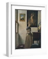 'A Young Woman Standing at a Virginal', about 1670-1672-Jan Vermeer-Framed Giclee Print