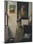 'A Young Woman Standing at a Virginal', about 1670-1672-Jan Vermeer-Mounted Giclee Print