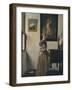 'A Young Woman Standing at a Virginal', about 1670-1672-Jan Vermeer-Framed Giclee Print