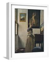 'A Young Woman Standing at a Virginal', about 1670-1672-Jan Vermeer-Framed Giclee Print