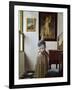 A Young Woman Standing at a Virginal. C.1670-Johannes Vermeer-Framed Giclee Print