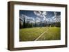 A Young Woman Trail Running in Glacier National Park, Montana-Steven Gnam-Framed Photographic Print