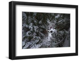 A Young Woman Trail Running in the North Cascades, Washington-Steven Gnam-Framed Photographic Print