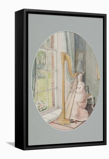A Young Woman with a Harp, 2009-Caroline Hervey-Bathurst-Framed Stretched Canvas