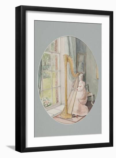 A Young Woman with a Harp, 2009-Caroline Hervey-Bathurst-Framed Giclee Print