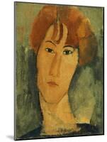 A Young Woman with a Reddish Brown Collar (Jeune Femme Rousse a La Collerette), Ca. 1917-Amadeo Modigliani-Mounted Giclee Print