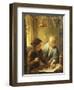 A Youth and a Young Woman Playing the Jeu de l'Oie in an Interior, 1743-Louis De Moni-Framed Giclee Print