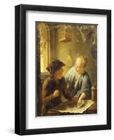 A Youth and a Young Woman Playing the Jeu de l'Oie in an Interior, 1743-Louis De Moni-Framed Giclee Print