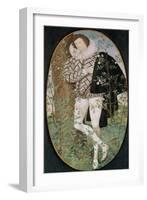 A Youth Leaning Against a Tree Among Roses-Nicholas Hilliard-Framed Giclee Print