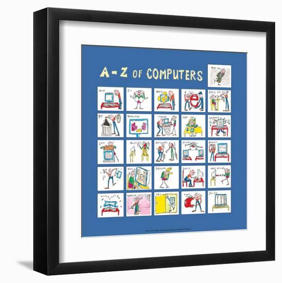 A - Z of Computers-Nicola Streeten-Framed Art Print