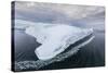 A Zodiac Amongst Huge Icebergs Calved from the Ilulissat Glacier, Ilulissat, Greenland-Michael Nolan-Stretched Canvas