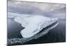 A Zodiac Amongst Huge Icebergs Calved from the Ilulissat Glacier, Ilulissat, Greenland-Michael Nolan-Mounted Photographic Print