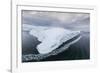 A Zodiac Amongst Huge Icebergs Calved from the Ilulissat Glacier, Ilulissat, Greenland-Michael Nolan-Framed Photographic Print