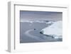 A Zodiac Amongst Huge Icebergs Calved from the Ilulissat Glacier, Ilulissat, Greenland-Michael Nolan-Framed Photographic Print