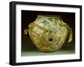 A Zuni Acoma Polychrome Fetish Bowl-null-Framed Giclee Print