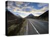 A82 Trunk Road Heading Across Rannoch Moor Towards Glencoe, Scotland-Lee Frost-Stretched Canvas