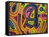 A-Abstract Graffiti-Framed Stretched Canvas