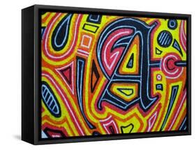 A-Abstract Graffiti-Framed Stretched Canvas