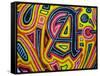 A-Abstract Graffiti-Framed Stretched Canvas