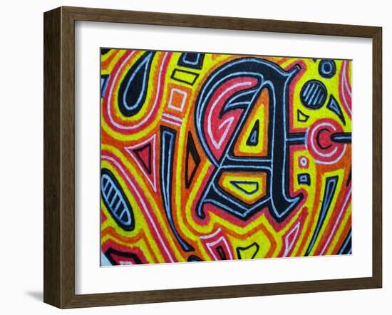 A-Abstract Graffiti-Framed Giclee Print