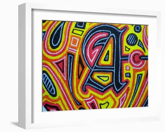 A-Abstract Graffiti-Framed Giclee Print