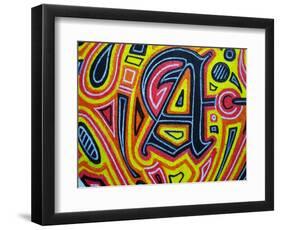 A-Abstract Graffiti-Framed Premium Giclee Print