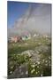 Aappitttoq Village and Mountain-null-Mounted Photographic Print