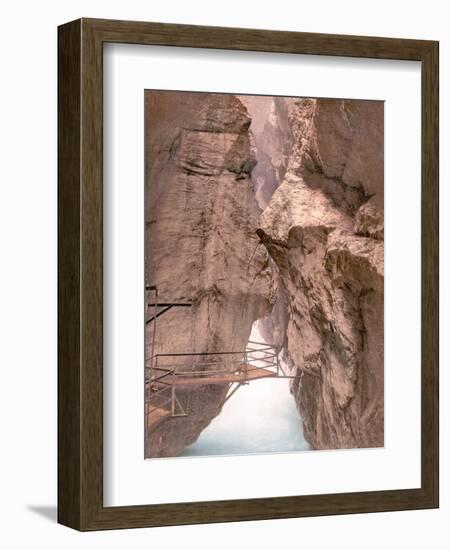 Aare Gorge, Near Meiringen, Switzerland, Pub. C.1900-null-Framed Giclee Print