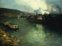 Evening, Factories on the River, 1923-Aaron Henry Gorson-Giclee Print