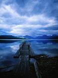 Pier at Lake McDonald Under Clouds-Aaron Horowitz-Photographic Print