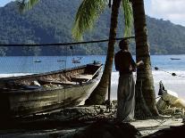 Fisherman, Maracas Bay, Northern Coast, Trinidad, West Indies, Central America-Aaron McCoy-Photographic Print