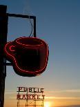 Neon Sign for Coffee, Post Alley, Seattle, Washington State, USA-Aaron McCoy-Photographic Print