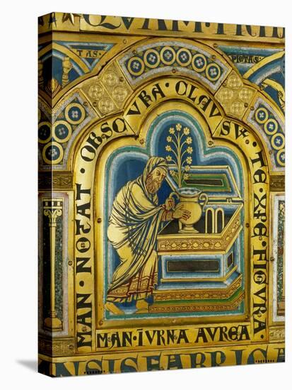 Aaron Puts a Golden Jar with Mannah in the Ark of the Covenant-Nicholas of Verdun-Stretched Canvas