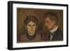 Aase and Harald Norregaard, 1899 (Oil on Board)-Edvard Munch-Framed Giclee Print