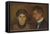 Aase and Harald Norregaard, 1899 (Oil on Board)-Edvard Munch-Framed Stretched Canvas