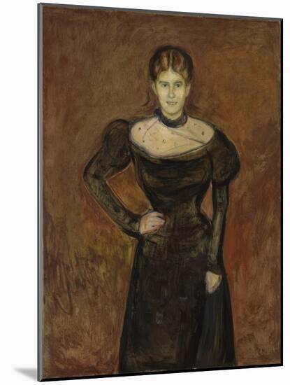 Aase Norregaard, 1899 (Oil on Canvas)-Edvard Munch-Mounted Giclee Print
