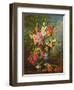 AB/106/2/B Gladioli and Dahlias-Albert Williams-Framed Premium Giclee Print