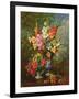 AB/106/2/B Gladioli and Dahlias-Albert Williams-Framed Giclee Print