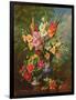 AB/106/2/B Gladioli and Dahlias-Albert Williams-Framed Premium Giclee Print