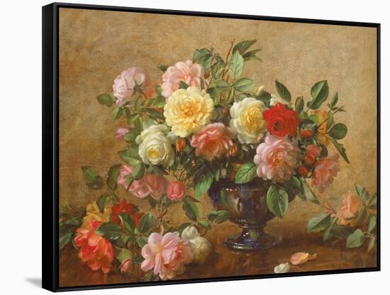 AB/110/2 All Beauty in a Summer Rose-Albert Williams-Framed Stretched Canvas