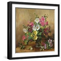 AB/257 Hollyhocks of Late September-Albert Williams-Framed Giclee Print