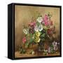 AB/257 Hollyhocks of Late September-Albert Williams-Framed Stretched Canvas