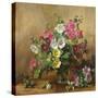 AB/257 Hollyhocks of Late September-Albert Williams-Stretched Canvas