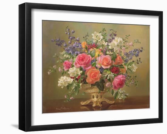 AB/297 An Arrangement of June Flowers-Albert Williams-Framed Giclee Print