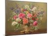 AB/297 An Arrangement of June Flowers-Albert Williams-Mounted Premium Giclee Print