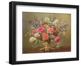 AB/297 An Arrangement of June Flowers-Albert Williams-Framed Giclee Print