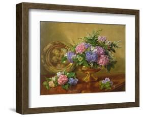 AB2112 Hydrangeas and Lilacs-Albert Williams-Framed Giclee Print